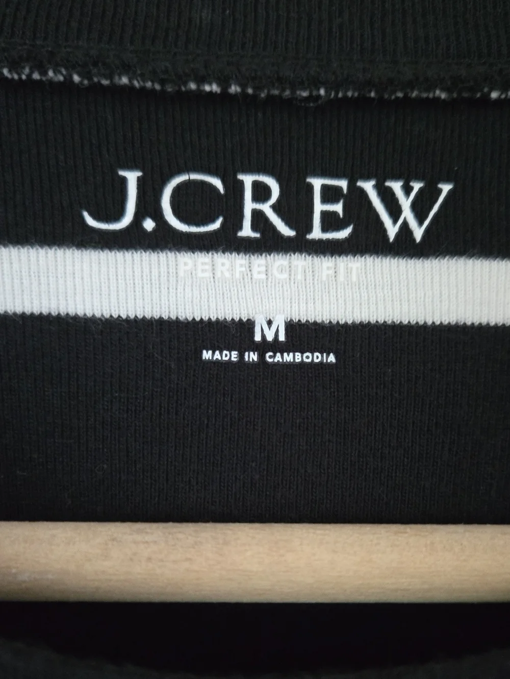 J. Crew Black and White Striped Long-Sleeve Top with Gold Shoulder Buttons